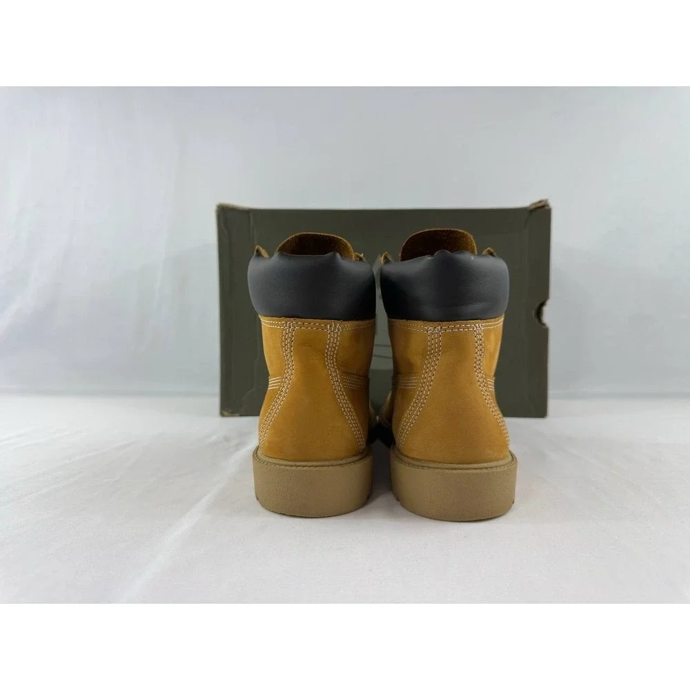 Timberland 6-Inch Premium Waterproof Boots Wheat Nubuck Boys Size 5.5